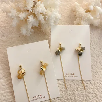 

New Geometric Colorful Earring Rhinestone Dangle Drop Earrings Crystals Beads Jewelry Accessories For Women Boho Wholesale