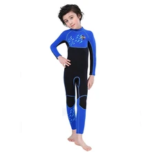 Мальчик 2,5 мм с длинным рукавом цельный купальник для девочек детские брюки с эластичной резинкой на солнцезащитный крем Термальность костюм для дайвинга для плавания дайвинга Сноркелинга серфинг