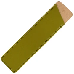 Elegant PU Leather Pen Holder - Soft Pencil Case for Stationery and Writing Materials (Emerald Green)