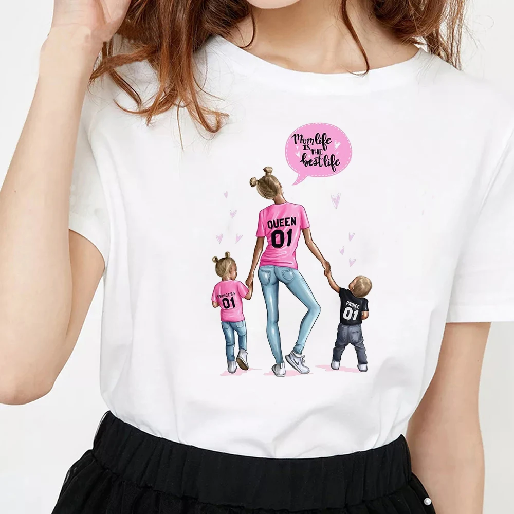 

Fashion Women's T-shirts 2019 Mother's Day T Shirt Women Harajuku Kawaii Super Mom Tee Leisure Vogue Aesthetic Lovely Tshirt