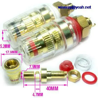 

DHL/EMS 20pcs Binding Post to Amplifier Speaker Cable 4mm Banana plug-A8