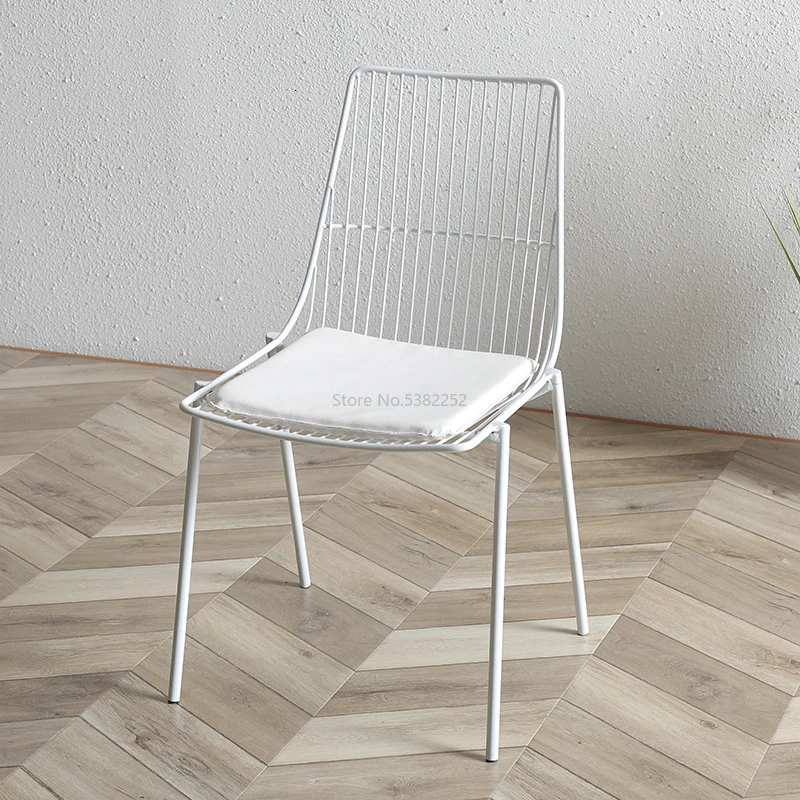 Северная Европа, открытое кресло с проволочной сеткой, для отдыха, кофейное кресло, дизайнерское кресло, кованое железо, оригинальное обеденное кресло - Color: a3
