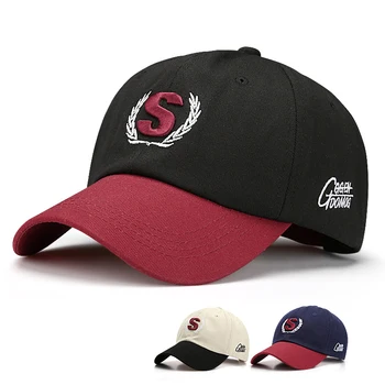 

Unisex S Letter embroidery baseball cap autumn women fashion street Snapback men Hip hop hat Leisure Adjustable sun hat A73