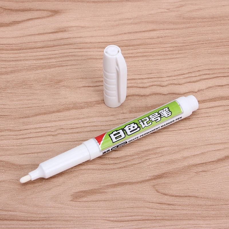 

1Pc Waterproof Permanent White Ink Marker Paint Pen Stationery Art Writing Tools