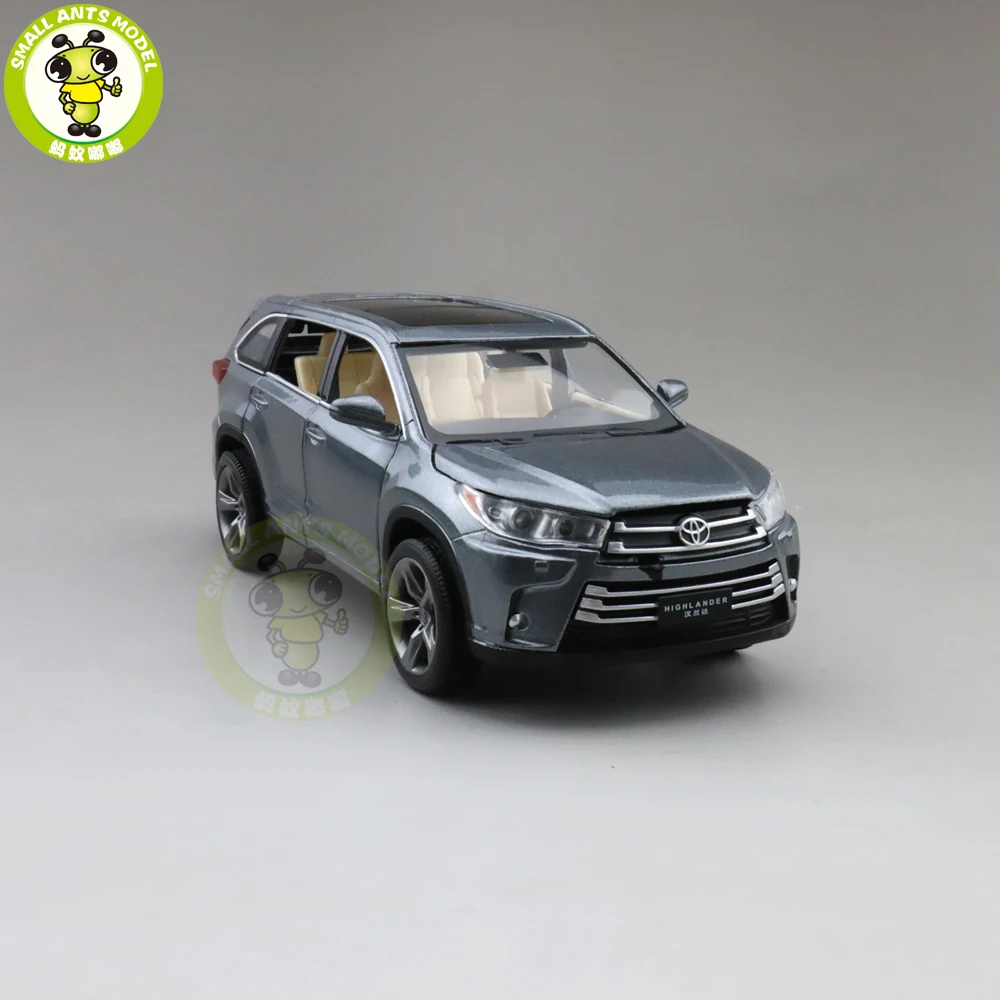 1/32 JACKIEKIM Highlander SUV Diecast Metal Model CAR Toys for kids children Sound Lighting Pull Back gifts