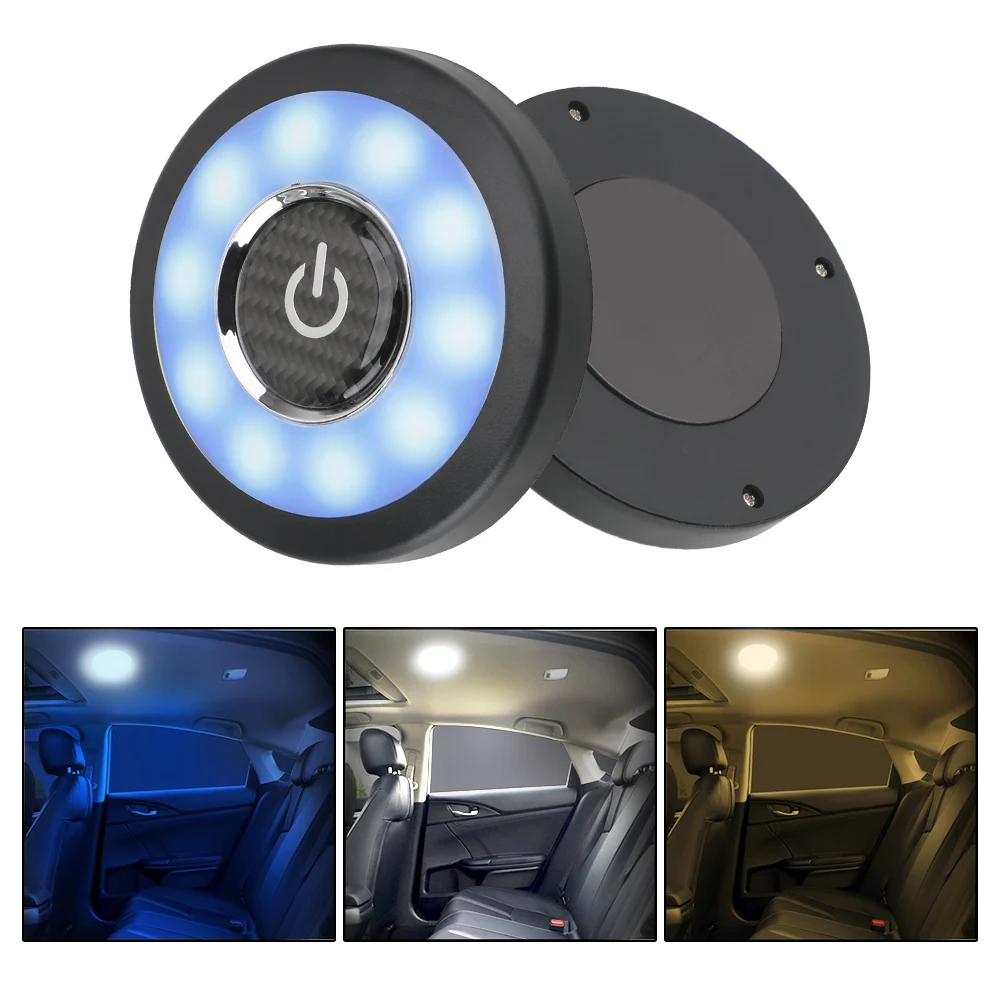 

Square Dome Vehicle Indoor Ceiling Lamp LED Car Interior Reading Light Car Backseat Ceiling Roof Light Kits Magnetic LED Night