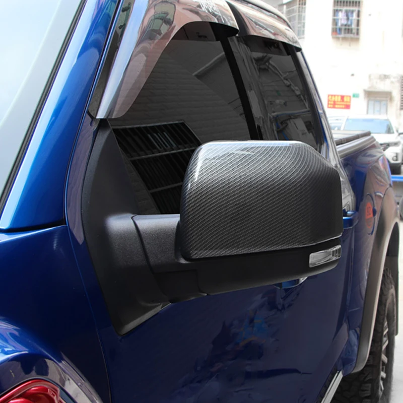 

ABS Carbon Fiber Rear View Side Mirror Cover Cap For 2017-2019 Ford F150 Raptor 2018 Pickup Truck Rearview Side Mirror Cover
