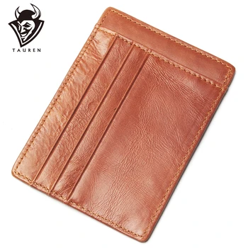 

3 Colors Genuine Leather Zipper Business Card Holder Wallet Handmade Card Holder Genuine Leather Card Wallet