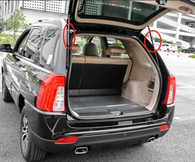 Для Kia Sportage 2004-2010 задняя левая и правая крышка багажника из углеродного волокна газовые стойки амортизаторы