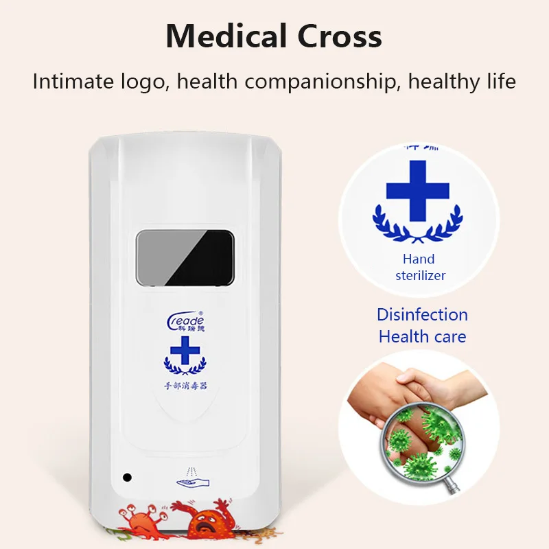 

Alcohol 1000mL Automatic Induction Disinfection Bathroom Alcohol Hand Cleaner Spray Touchless Automatic Sprayer Public Places