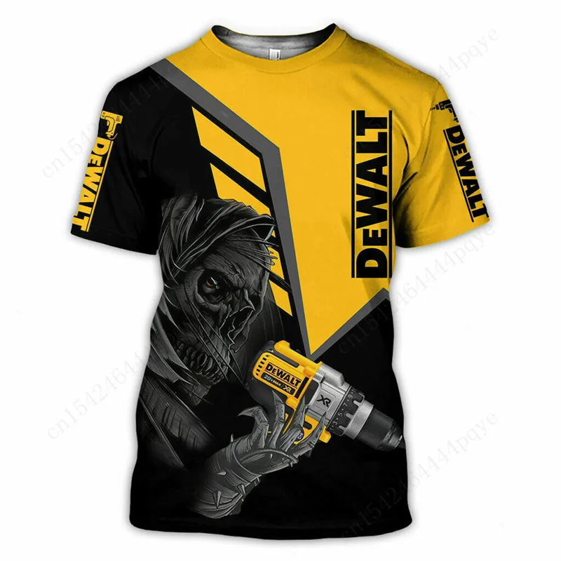 Футболка DeWalt мужская оверсайз Повседневная рубашка с рисунком аниме круглым