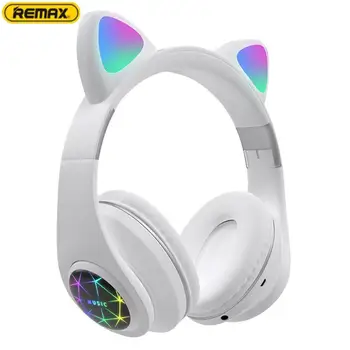 

M2 Cat Ear Luminous Head-mounted Headphone Wireless Bluetooth Headset Macaron Color Hands-free Music Earphone With Microphone