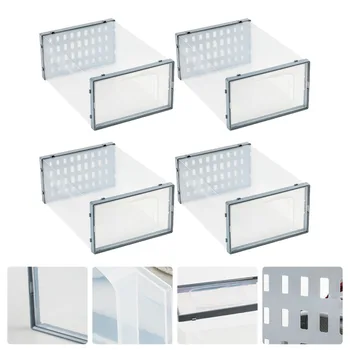 

Storage Box Practical Transparent Detachable Storage Case Shoes Container for Sandal Shoe Home