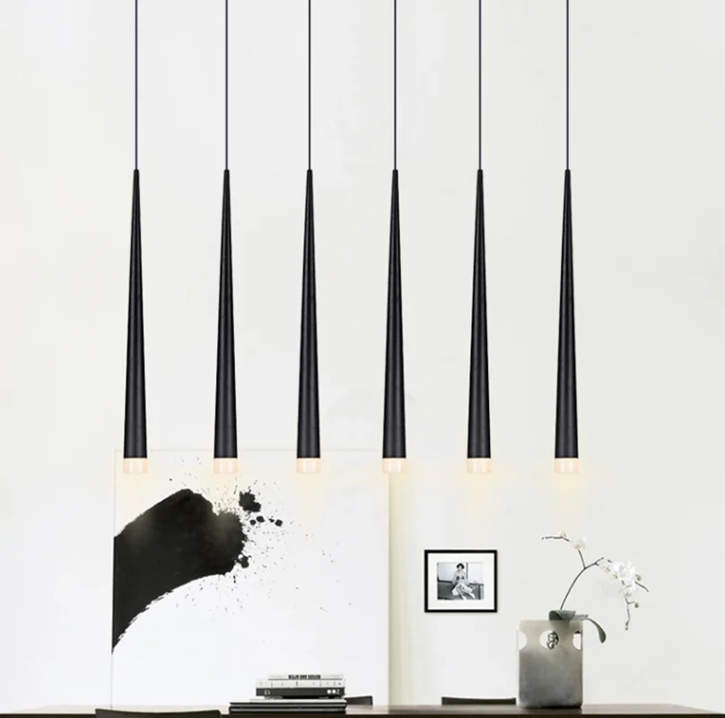 

Modern Led Pendant Lamp Long Tube Light Pendant Lights Island Dining Room Shop Bar Counter Decor Cylinder Hanging Lamp Kitchen