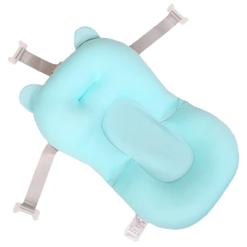 

New Cartoon Baby Shower Bath Tub Pad Non-Slip Bathtub Mat Newborn Safety Portable Bath Support Cushion Foldable Soft Pillow