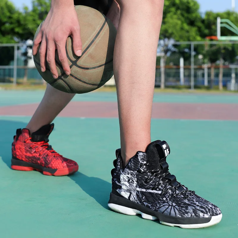 High-top Lebron High Quality Basketball Shoes Men Women Breathable Basketball Sneakers Anti-skid Athletic Outdoor Sport Shoes