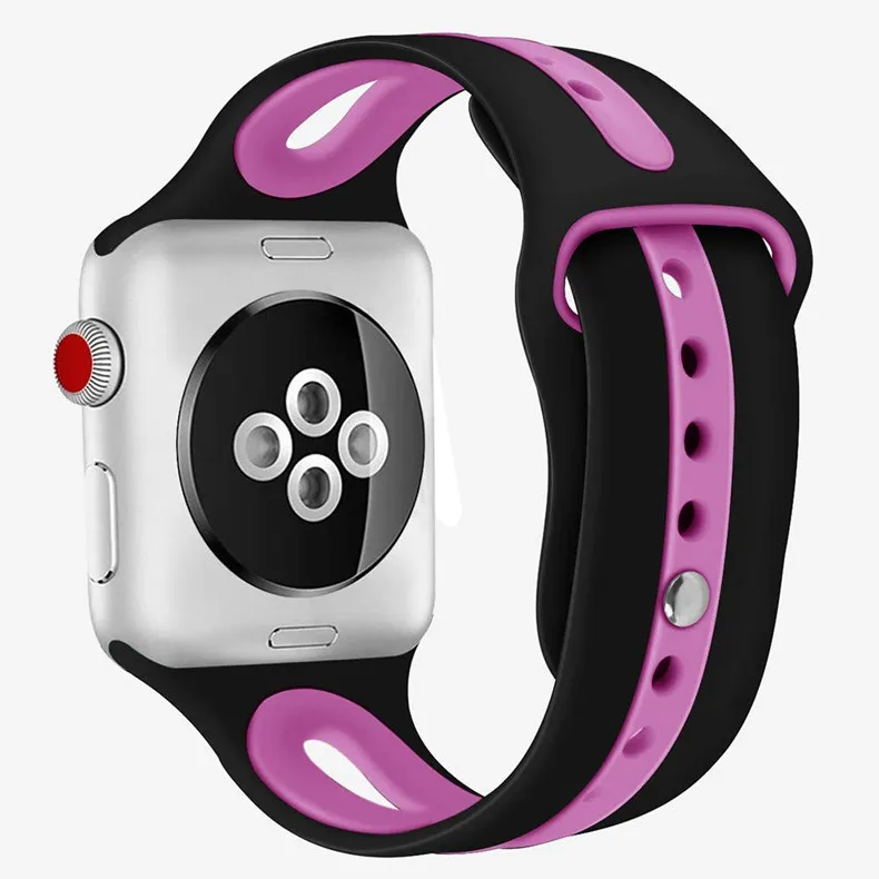 Ремешок для apple watch band apple watch 4 44 мм 40 мм iwatch band 42 мм 38 мм браслет correa резиновый apple watch 5 4 3 2 аксессуары