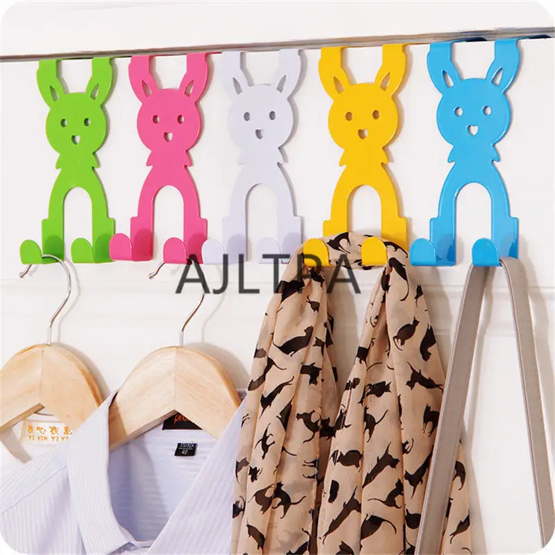 

100pcs/lot Door Hook Stainless Steel Kitchen Cabinet Clothes Hanger Hooks Bathroom Accessories Hanger Hook Towel Hook CT0371