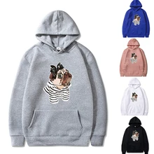 Moda hoodie masculino moletom com capuz harajuku hip hop casual senhoras hoodies listras do cão impressão de alta qualidade pulôver casais