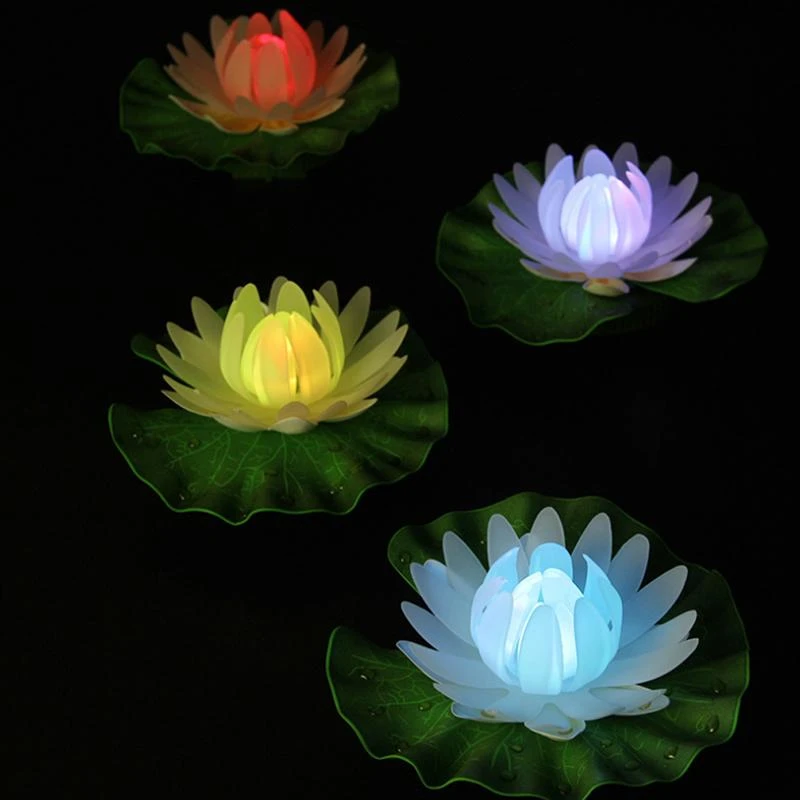 Luz LED de imitación de lirio de loto flotante para piscina, jardín,  pecera, decoración de fiesta, lámpara de deseos, flor Artificial (sin  batería)|Flores artificiales y secas| - AliExpress