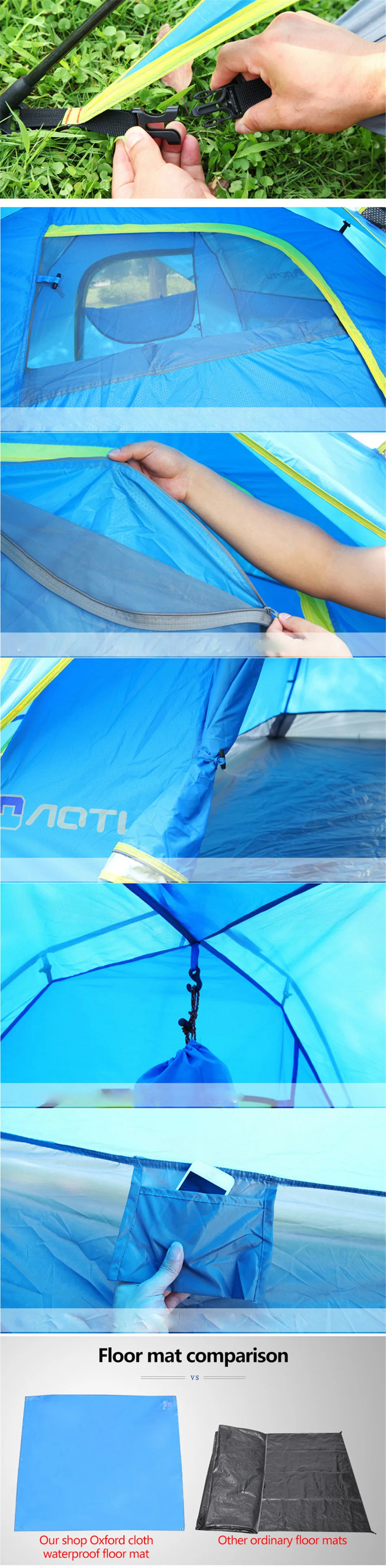 Outdoor Camping Multifunctional Automatic Quick-Opening Tent Waterproof And Windproof Tent With Mosquito Net Household 3-4P Tent