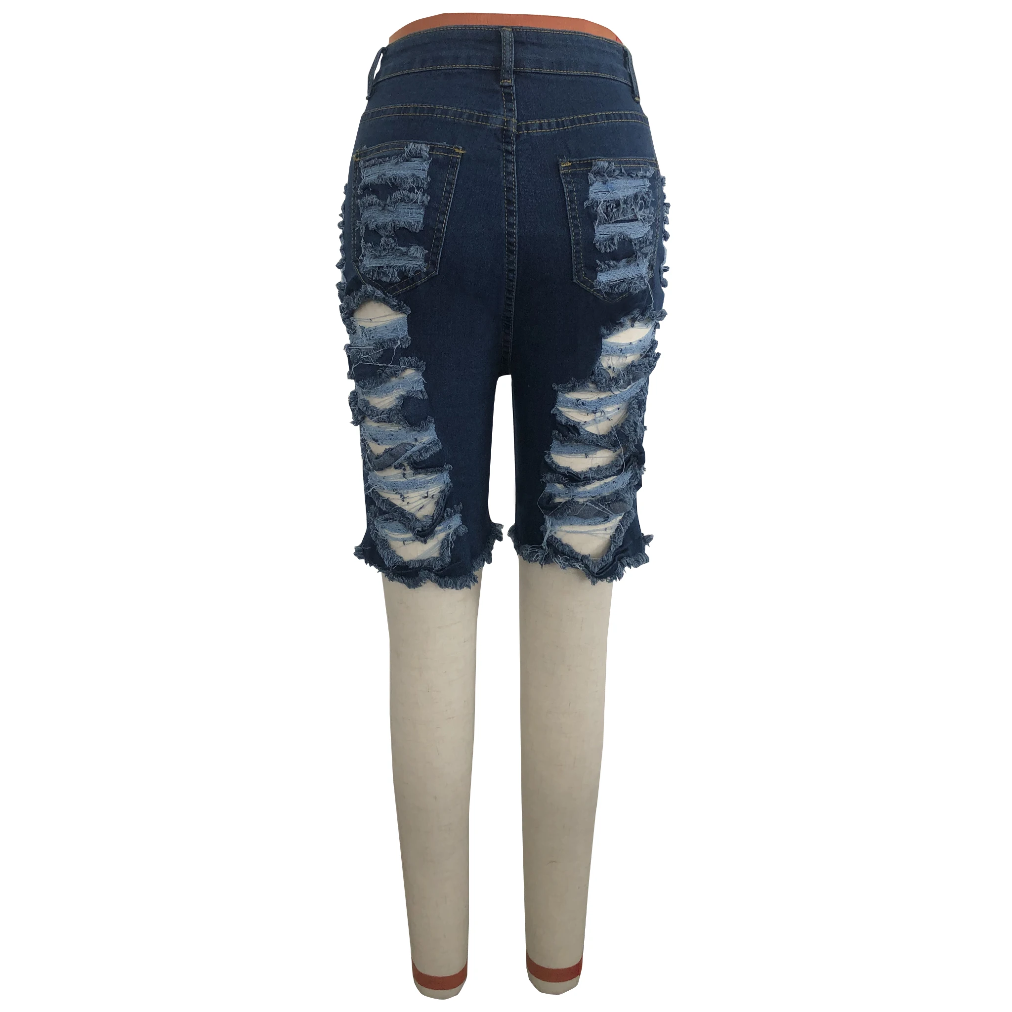 Wjustforu Sexy Ripped Denim Shorts Women Elastic Destroyed Hole Jeanshorts Short Pants Denim Shorts Ripped Casual sexy Jeans