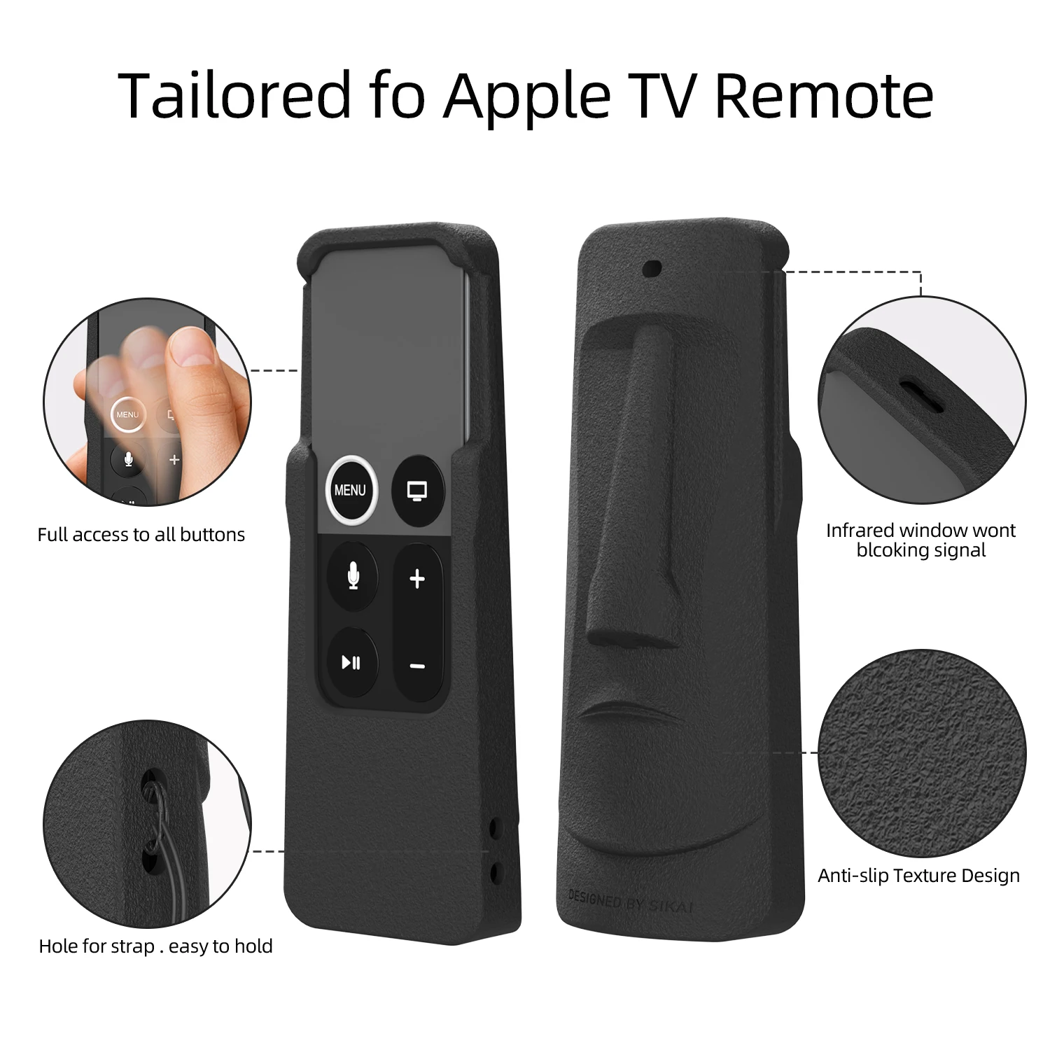 Custodia Protettiva In Silicone Per Apple Tv4 4A 4K Gen Siri Telecomando Impermeabile Antiscivolo Custodia Antipolvere Per Apple Tv 4