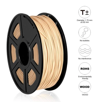 

PLA filament WOOD 3d printer 1kg 1.75mm use WOOD fibre material better for WOOD color handicraft Birthday gift DIY printing