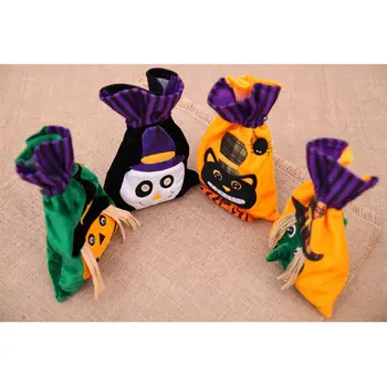

Halloween Candy Bags Gift Organizer Storage Drawstring for Favors Decoration C90E