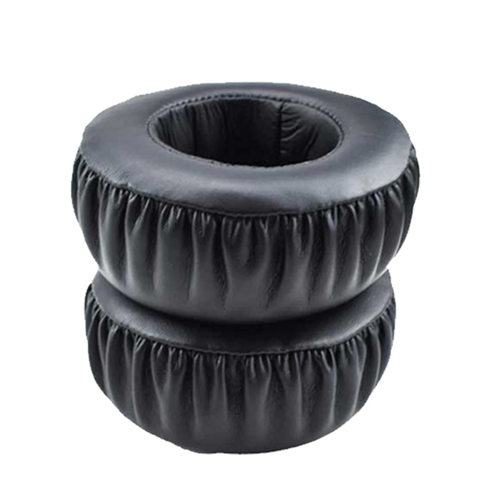 1pair Replacement Parts Ear Pads Cushion Protective Soft Round Cover Wired Headphones Noise Proof PU Leather For Sony MDR XB500