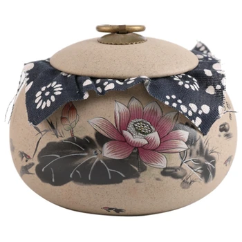 

Stoneware Tea Pot Celadon Carp and Lotus Tea Pot Storage Pot Food Pot Green Tea and Black Tea Scented Tea Pot Sealed Pot