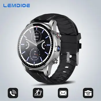 

2019 Classic business style 4G smart watch android 7.1 with sim card camera gps bluetooth Multiple dials Stainless steel shell