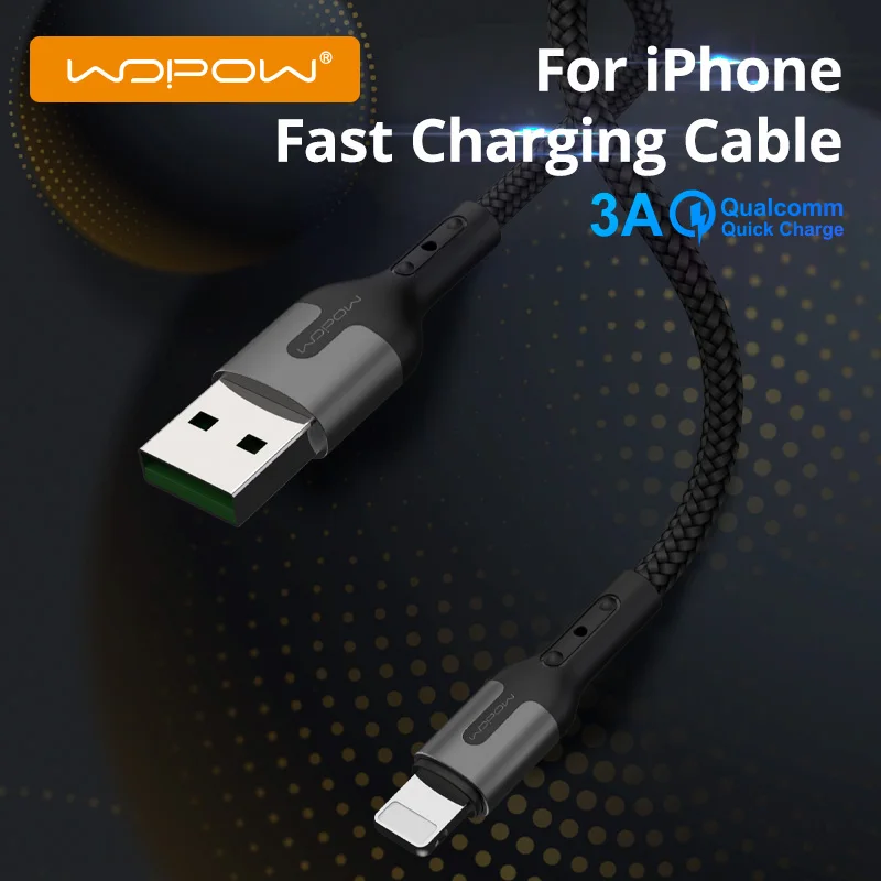 

WOPOW Fast Charging Cable H05 USB to Lightning Mobile Phone Accessories USB C Cable for iPhone X/XS/XR/ iPhone 7/7 Plus/8/8 Plus