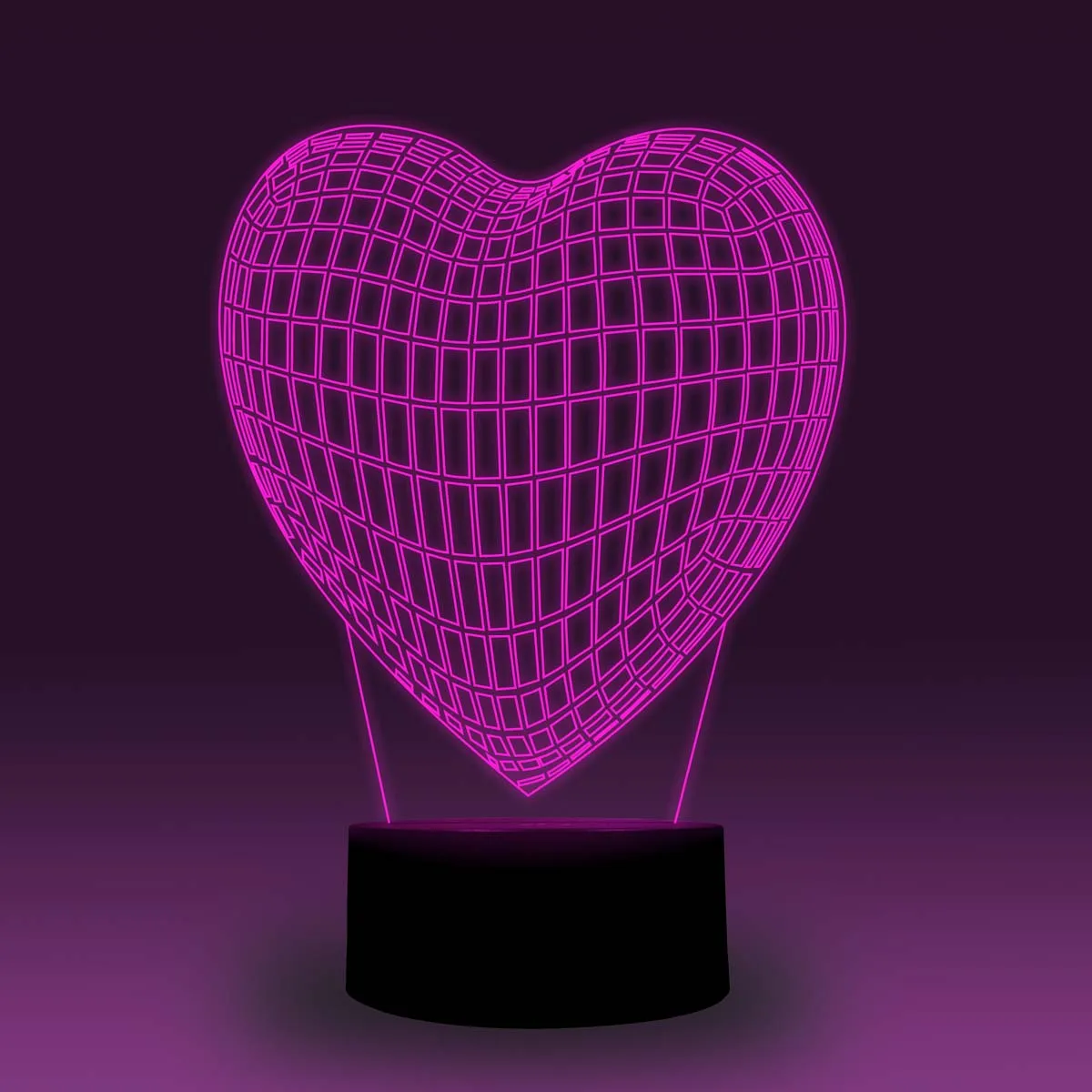 NiteApps 3D сердце ночник настольная лампа Иллюзия украшение лампа подарок на день рождения приложение/сенсорное управление