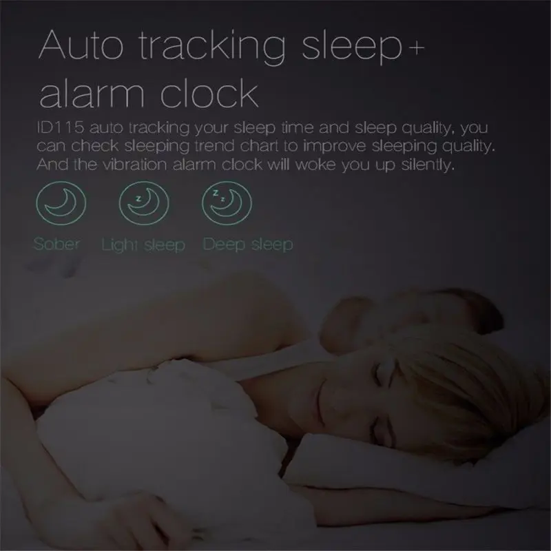  ID115 Fitness Tracker Waterproof Smart Bracelet Vibrating Alarm Clock Smart Band Hembeer Fitness Wa - 4000056482520