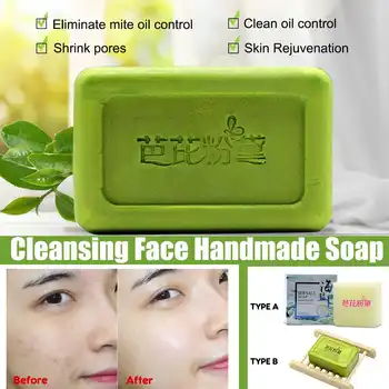 

Skin Soap Remove Mite Sea Salt Handmade Soap Whitening Moisturizing Face Cleansing Soap Remove Acne Cleansing Bath Bar Soap