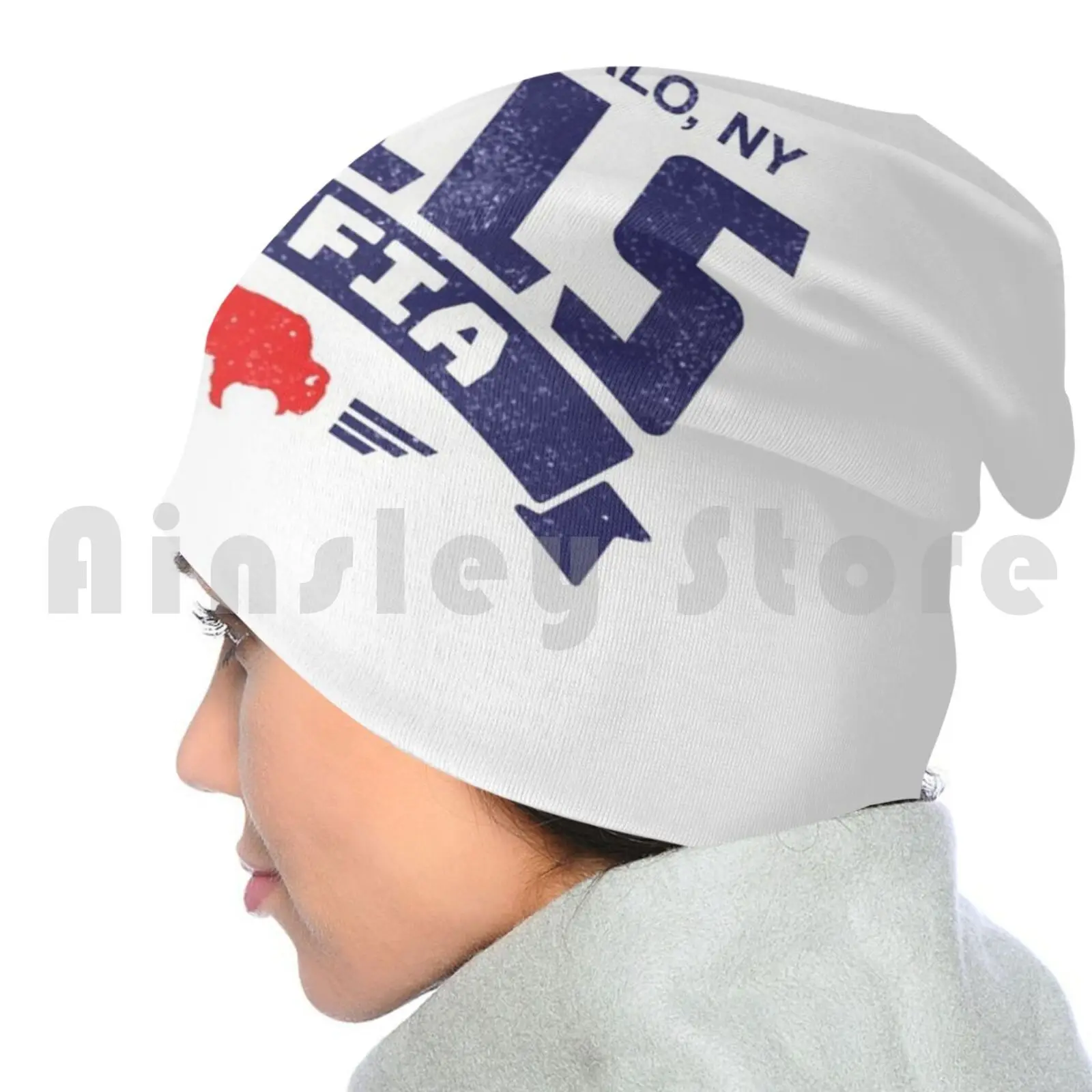 Bills Mafia Faded Beanies Knit Hat Hip picture