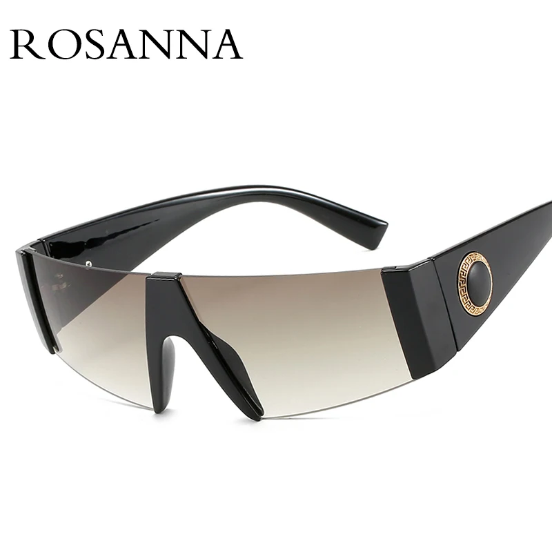 ROSANNA, брендовые, модные, черные, цельные солнцезащитные очки, мужские, негабаритный, плоский верх, солнцезащитные очки для wo, мужские, квадратные, градиентные линзы, очки