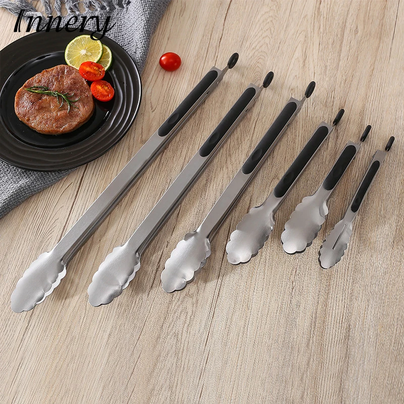7/9/12/14/16 Inch Stainless Steel BBQ Grilling Tong Salad Bread Serving Non-Stick Kitchen Barbecue Cooking | Дом и сад