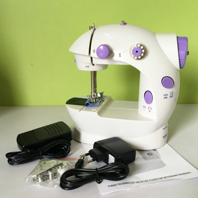 110 В контроль скорости Бытовой Электрический мини-швейный светильник ручная швейная машина с расширенным столом швейная машина