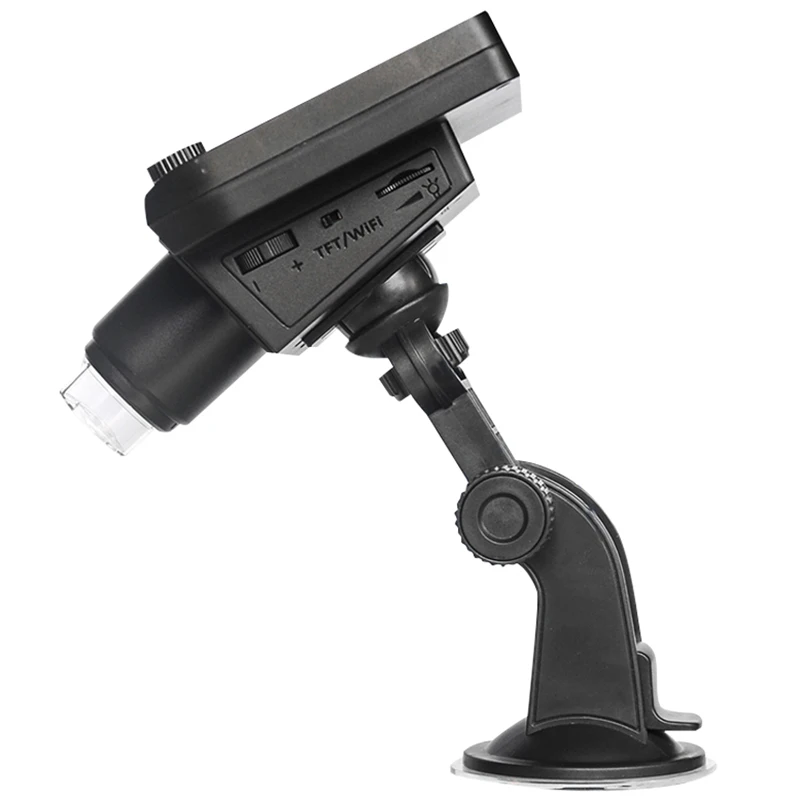 Портативный цифровой микроскоп HD ЖК-дисплей wifi 2MP 1000X Поддержка IOS/Android перезаряжаемый с 8 светодиодами+ Регулируемая металлическая подставка