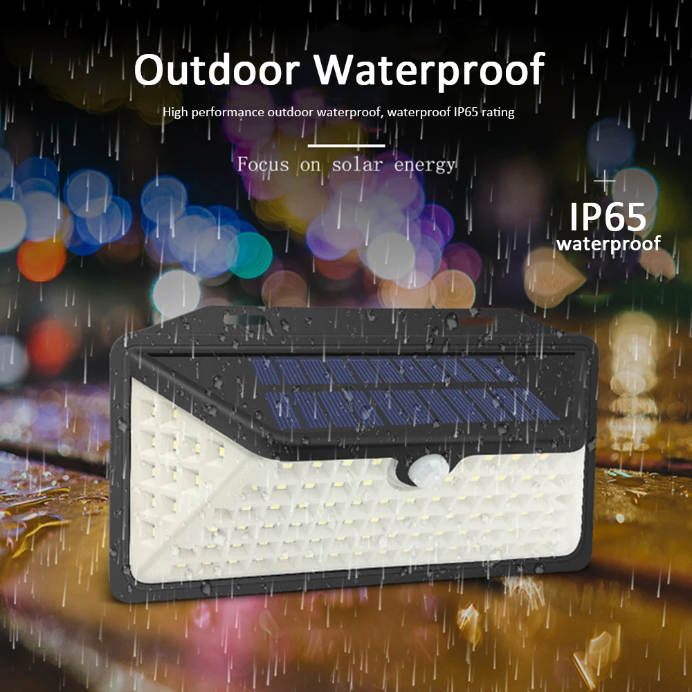 Ip65 102 светодиодный солнечный свет уличная Солнечная Лампа PIR датчик движения настенный светильник водонепроницаемый Солнечный свет для украшения сада