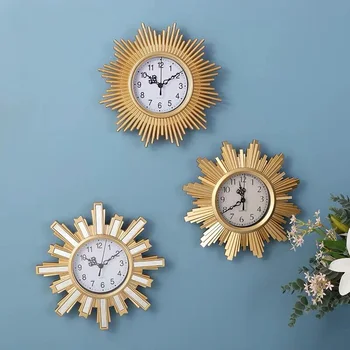 

New fashion 3D wall clock modern design Sun Art Decorative Dome Round Watch Bell clocks home decor birthday gifts