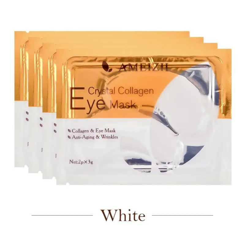 1PC WHITE Коллагеновая маска для глаз, гель против морщин, осветляет темные круги, мешки для глаз, повязка для глаз, увлажняющая, отбеливающая, Уход за глазами, Maquillaje TSLM1 - Цвет: 1PC WHITE