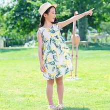 Лето, новые платья для крупных девочек 13, 10, 11, 12, 14 лет, детское Хлопковое платье с цветочным принтом, детская одежда с цветочным принтом для девочек