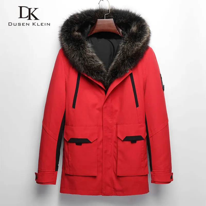 

Men Winter Coat Warm Jackets Thick Outerwear Windproof+Rabbit Fur Lining+Raccoon Fur Collar 2019 New Hooded Jacket P19029