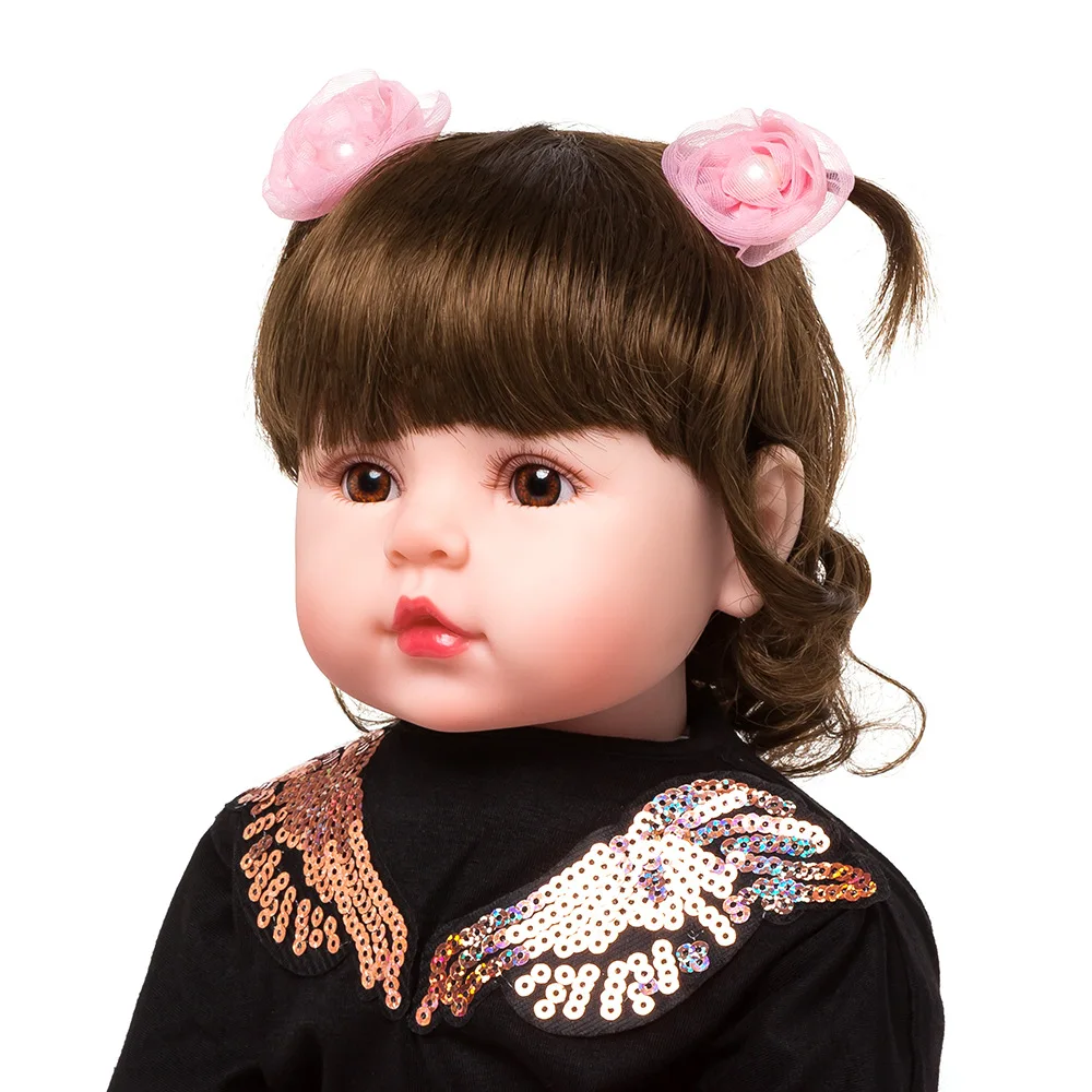 Pickwoo 18 дюймов 48 см bebes кукла реборн для маленьких девочек Мягкие силиконовые куклы