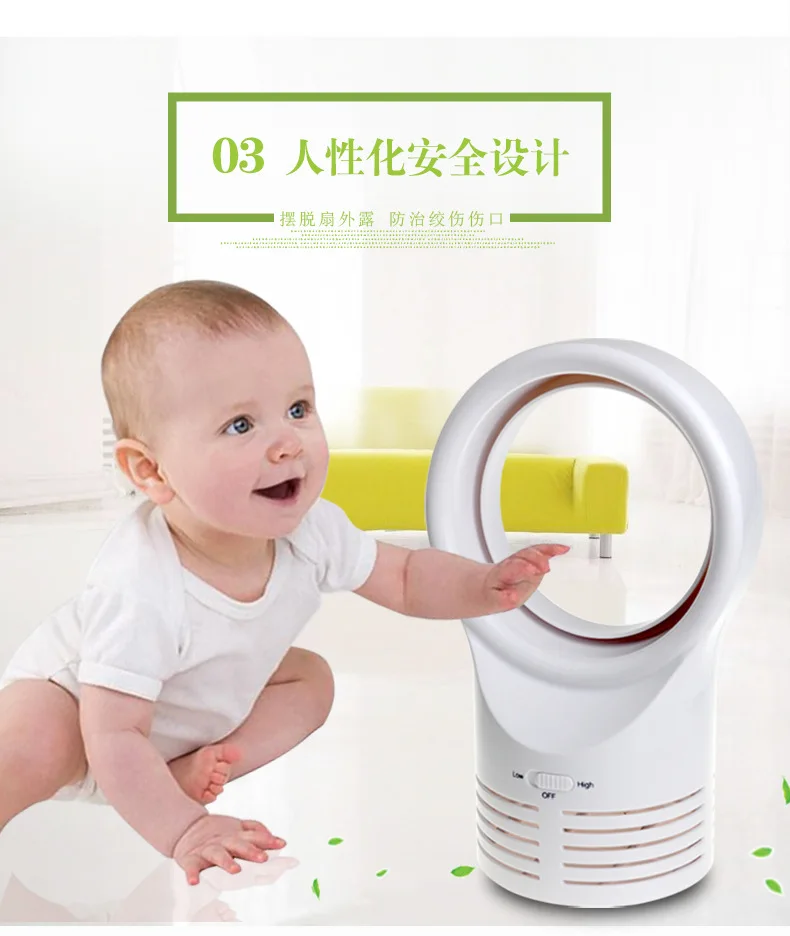 

No Leaf Handy Fan Electric Bladeless Fan Portable Mini Handheld Fan Handheld Mini Cooler