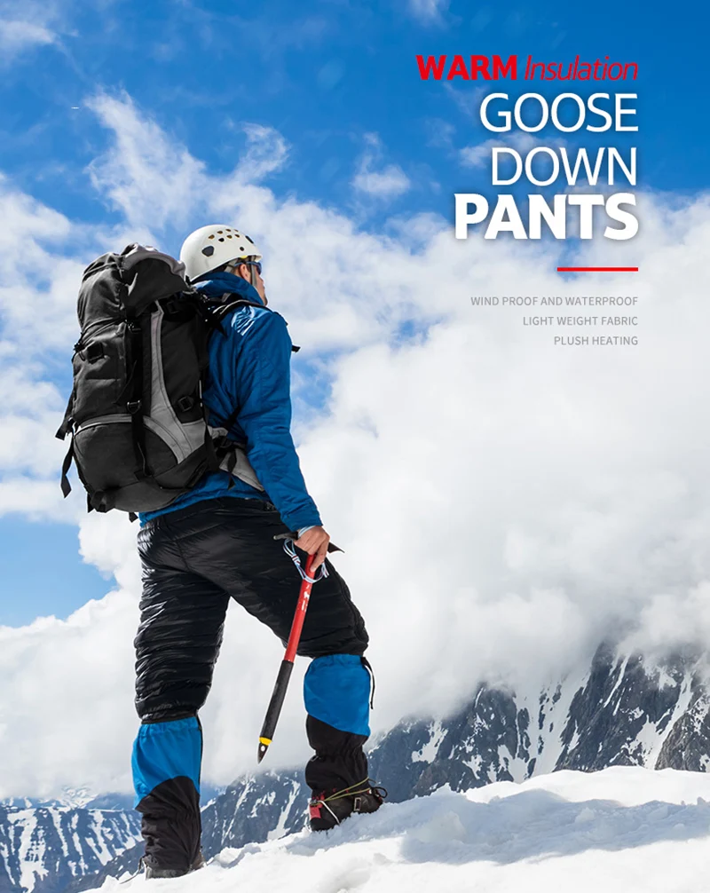 Naturehike белые брюки на гусином пуху для мужчин и женщин, водонепроницаемые теплые брюки для походов, походов, альпинизма, кемпинга, снегозащитные штаны