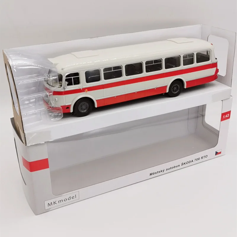 Подарочной коробки, упаковка автобуса, 1:43 Abs пластик Skoda 706 RTO автобус, моделирование пластиковые раздвижные игрушки, высокое качество подарок